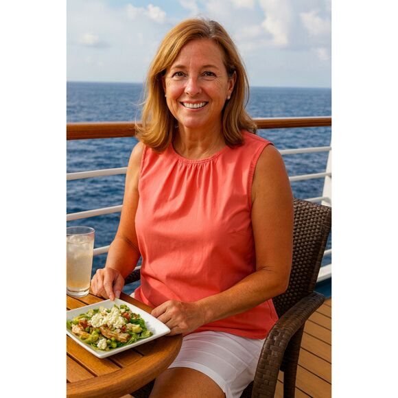 Talbots Blouse 12 Pink Sleeveless Round Neck Back Zip Casual Chic Minimalist - Picture 1 of 6